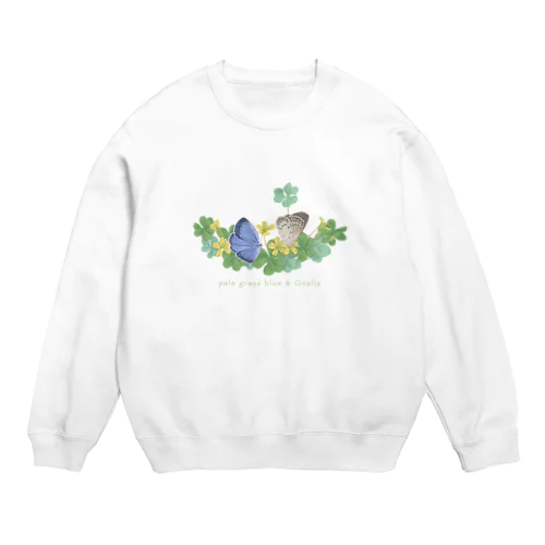 ヤマトシジミとカタバミ Crew Neck Sweatshirt