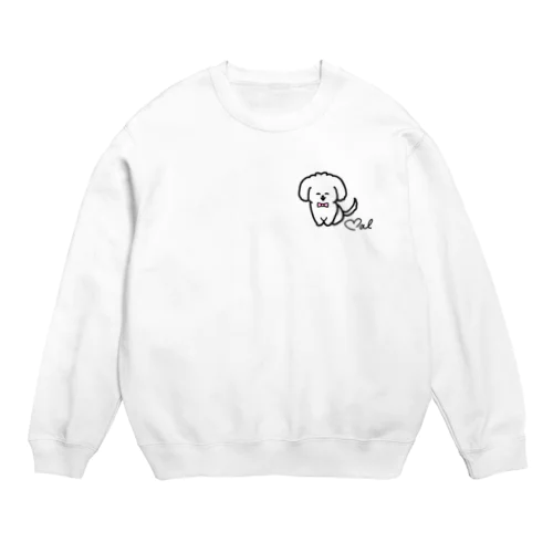 にっこりマルチーズ Crew Neck Sweatshirt