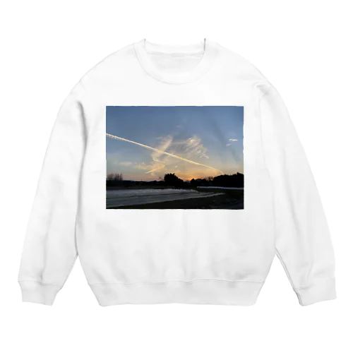 ひこうき雲くん Crew Neck Sweatshirt