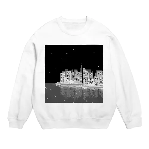 海と夜景 Crew Neck Sweatshirt