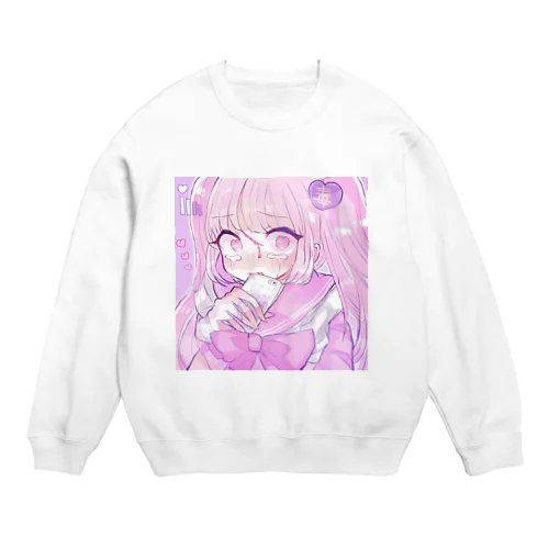 依存♡少女（ゆめかわいい） Crew Neck Sweatshirt