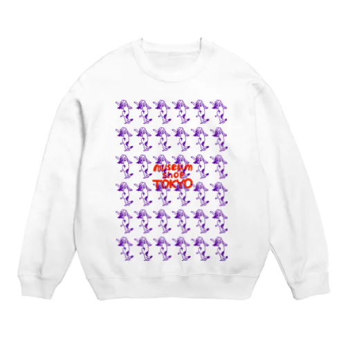 歌川国芳　踊る猫又　総柄版 Crew Neck Sweatshirt