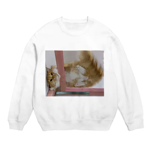 上からにゃっほーミミィちゃん Crew Neck Sweatshirt