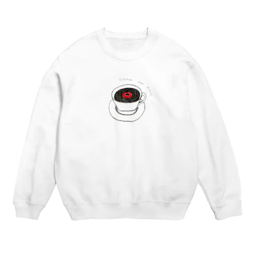 COFFEE AND MUSIC Crew Neck Sweatshirt