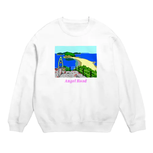 “恋人の聖地” エンジェルロード ドット絵 Crew Neck Sweatshirt