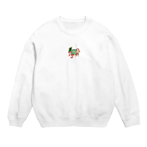 歌川国芳　金魚づくし　玉や玉や　ロゴ版 Crew Neck Sweatshirt