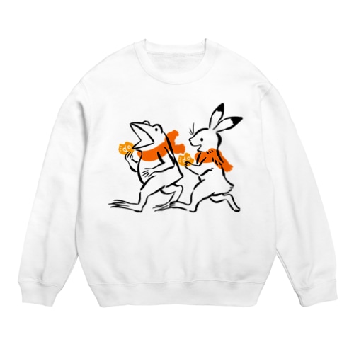 鳥獣戯画(ポップ/たい焼き) Crew Neck Sweatshirt