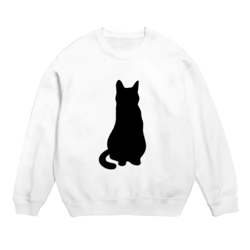 ネコ影絵シルエット Crew Neck Sweatshirt