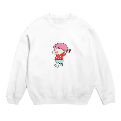 走る子ちゃん Crew Neck Sweatshirt