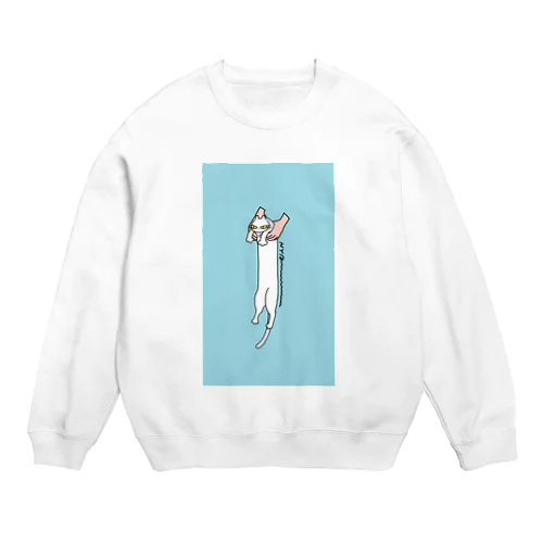 のびるねこ Crew Neck Sweatshirt