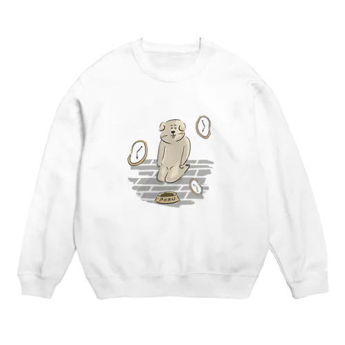 待つ犬 Crew Neck Sweatshirt