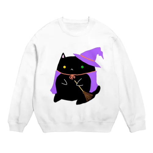 魔女くろねこ Crew Neck Sweatshirt