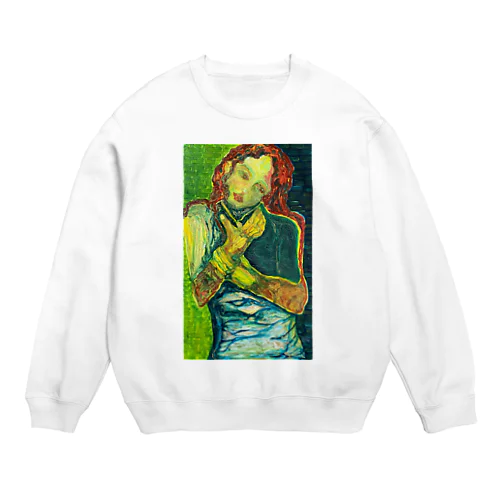 絵 プリント大きめ Crew Neck Sweatshirt