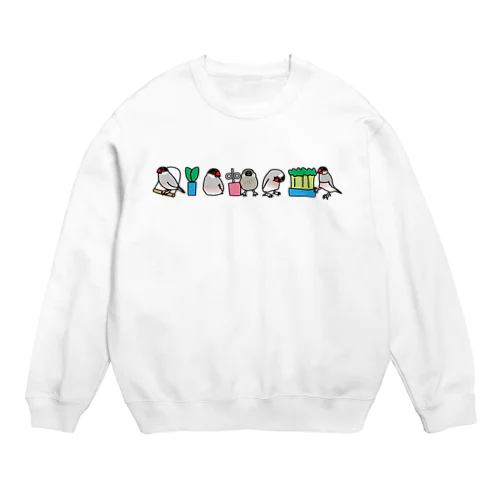 ゴマ文鳥 Crew Neck Sweatshirt