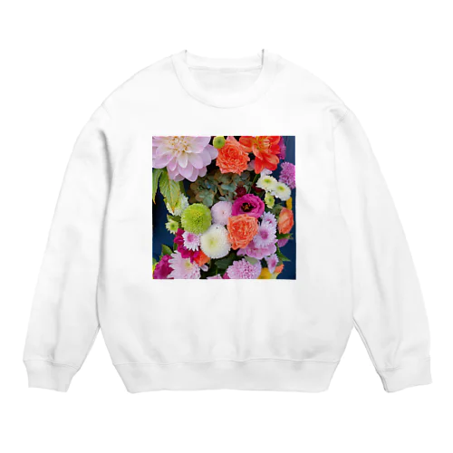 vivid flower Crew Neck Sweatshirt