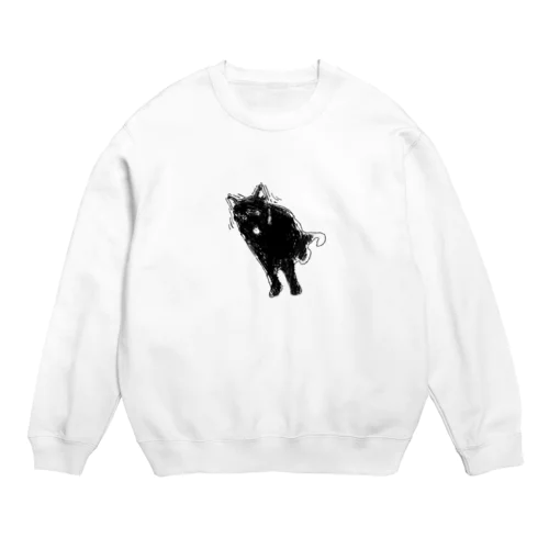 臆病な猫 Crew Neck Sweatshirt