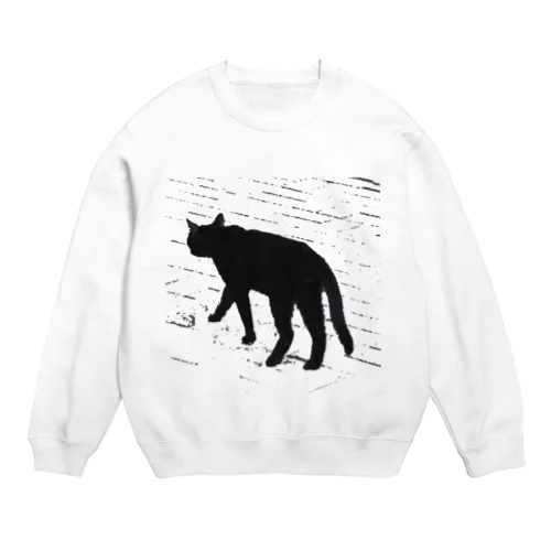 クールな黒猫 Crew Neck Sweatshirt