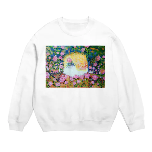 ばら園ねこちゃん Crew Neck Sweatshirt