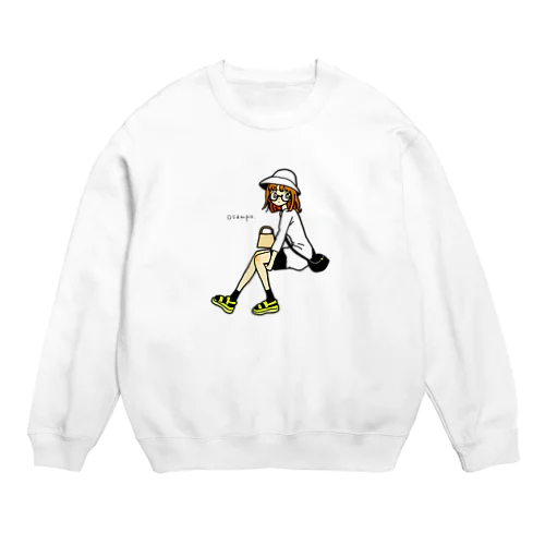 休日の女のコ。 Crew Neck Sweatshirt