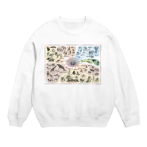 系統樹マンダラ【真獣類編】オリジナルグッズ Crew Neck Sweatshirt