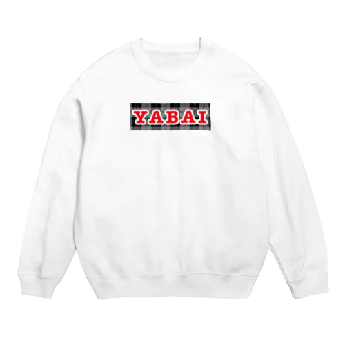 Buranko　ボックスロゴ　チェック柄　YABAI  Crew Neck Sweatshirt