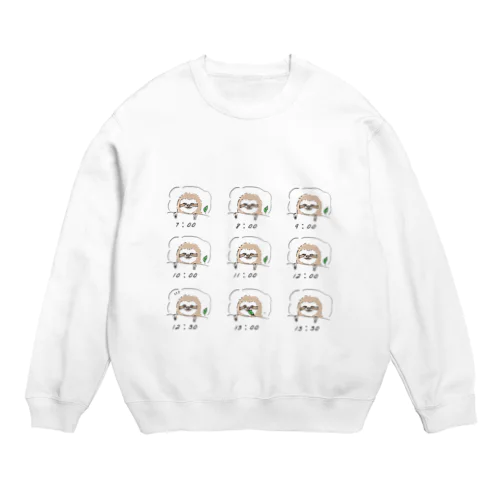 ナマケモノモーニングルーティン Crew Neck Sweatshirt