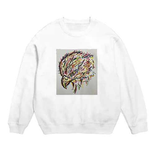 鷲 イラスト Crew Neck Sweatshirt