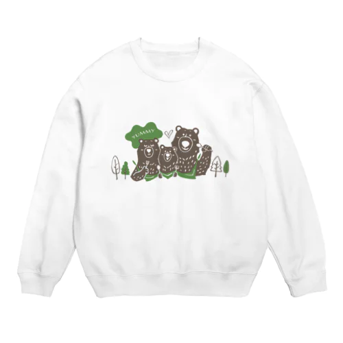 くま親子のランチライム Crew Neck Sweatshirt