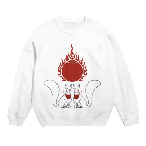 御札狐 Crew Neck Sweatshirt