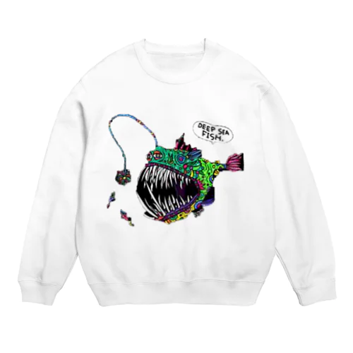 キモ洒落アンコウ Crew Neck Sweatshirt