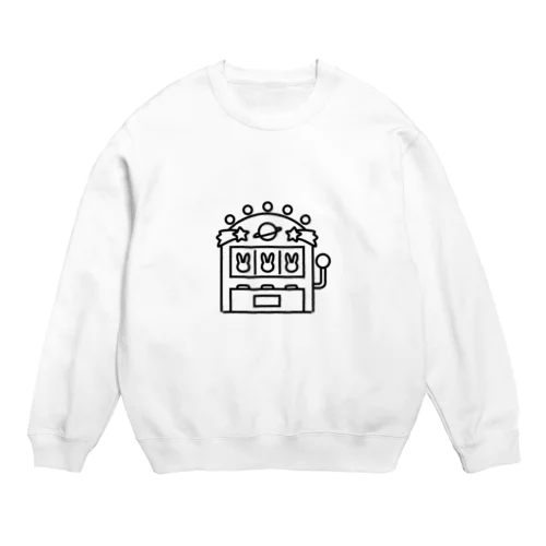 うさぎスロット/黒 Crew Neck Sweatshirt