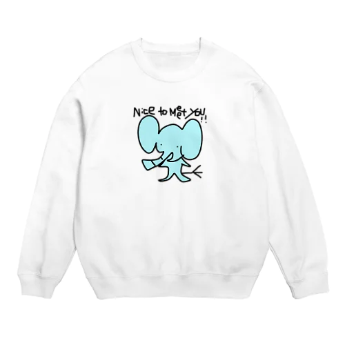 はじめましてだぞうさん Crew Neck Sweatshirt