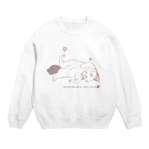 ウチュウノホソボシト コウシンチュウ(ベルとスノーとK2です) Crew Neck Sweatshirt