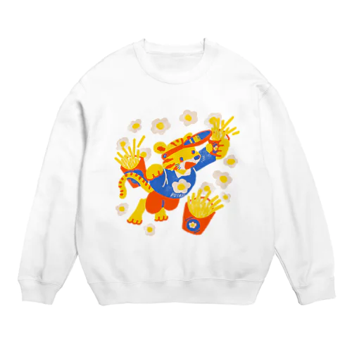 ポテト屋さんのトラ Crew Neck Sweatshirt