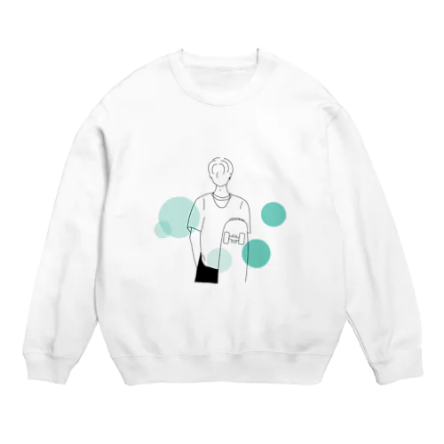 スケボーイ(水玉) Crew Neck Sweatshirt