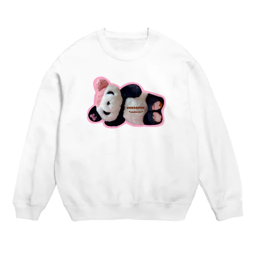 パンダ ちょこぱん🍫🐼ストロベリー Crew Neck Sweatshirt