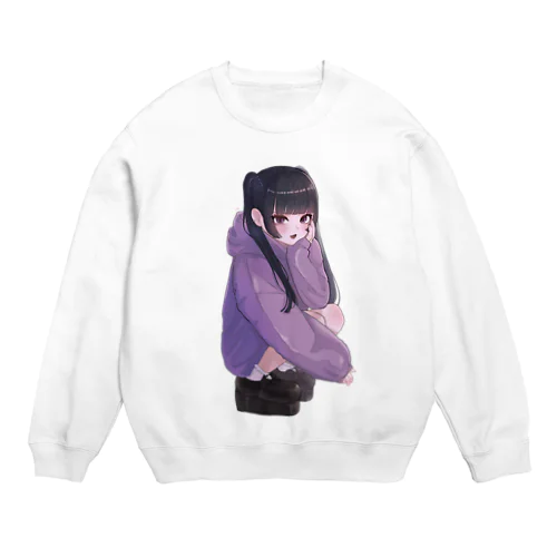 黒髪地雷女子 Crew Neck Sweatshirt