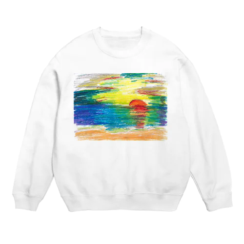 夕焼けの海 Crew Neck Sweatshirt
