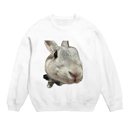 ふてくされうさぎの善 Crew Neck Sweatshirt