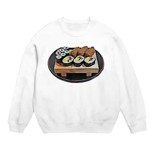 お寿司_巻き寿司＆おいなりさん Crew Neck Sweatshirt