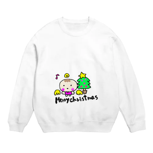 ゆるかわベビーの天使ちゃんクリスマスバージョン Crew Neck Sweatshirt