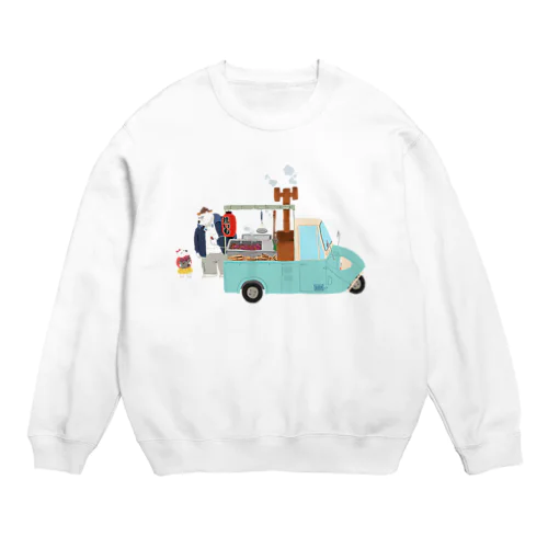 すろくま、焼き芋屋さん Crew Neck Sweatshirt