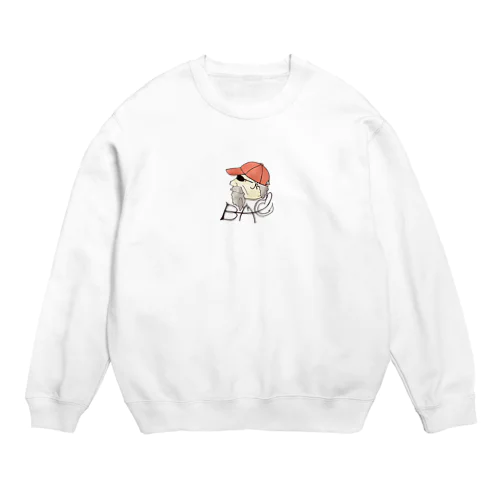 赤帽のおっさん Crew Neck Sweatshirt