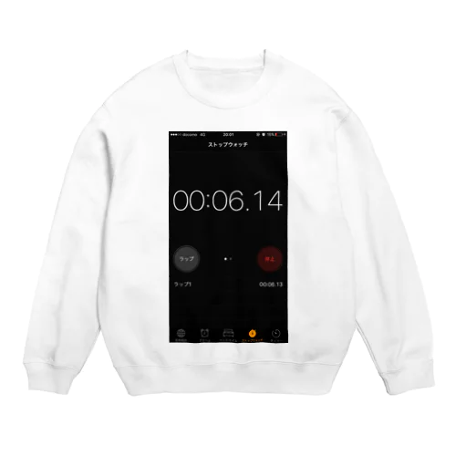 iPhoneのストップウォッチ Crew Neck Sweatshirt