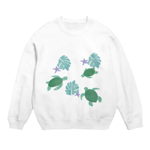 ウミガメ Crew Neck Sweatshirt