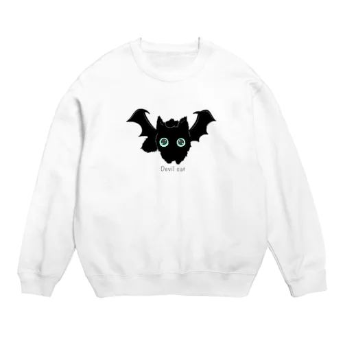 悪魔みたいな猫 Crew Neck Sweatshirt