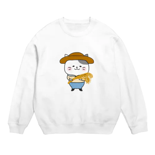 農業猫さん Crew Neck Sweatshirt