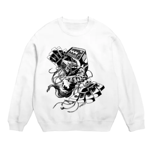 【ROCKOLOID SAULUS】 type-Oscilloscope Crew Neck Sweatshirt