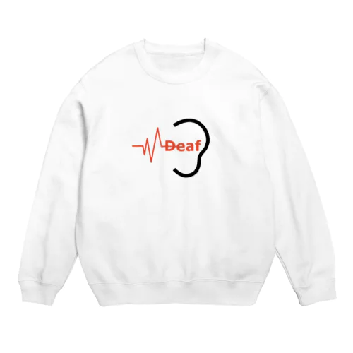 デフ　耳が聞こえない Crew Neck Sweatshirt