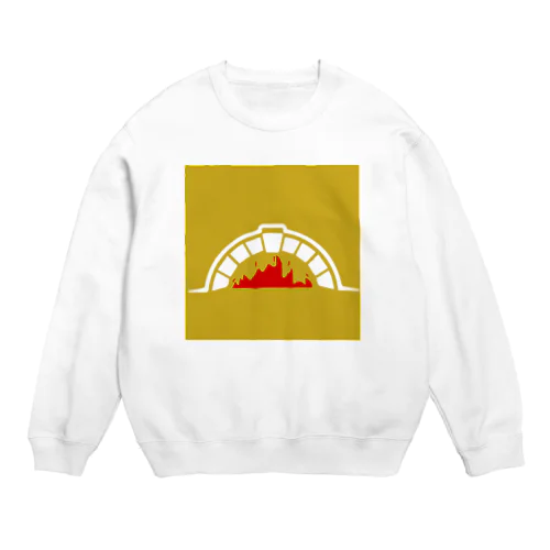 石窯ピザたつだ・ロゴ Crew Neck Sweatshirt